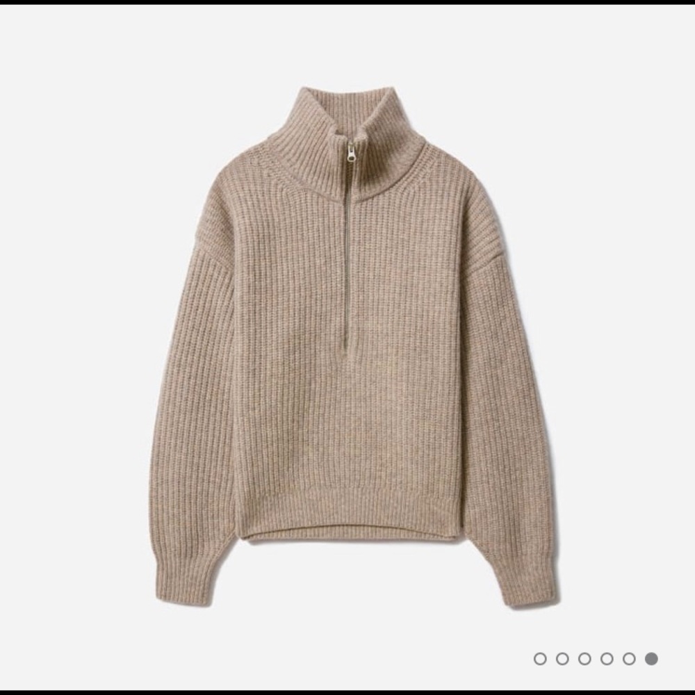 Everlane Felted Merino Half-Zip Sweater
